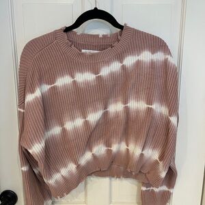 Pistola Pink and White Tie-Dye Sweater
